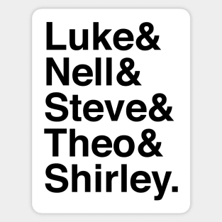 The Haunting of Hill House Characters (Black) Sticker